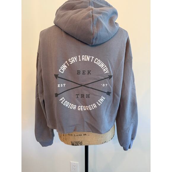 Florida Georgia Line Cropped Hoodie Can’t Say I Ain’t Country Size Medium - Picture 3 of 3